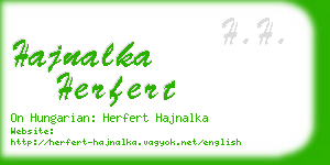 hajnalka herfert business card